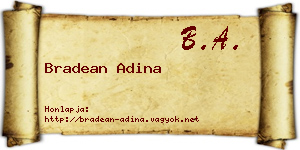 Bradean Adina névjegykártya